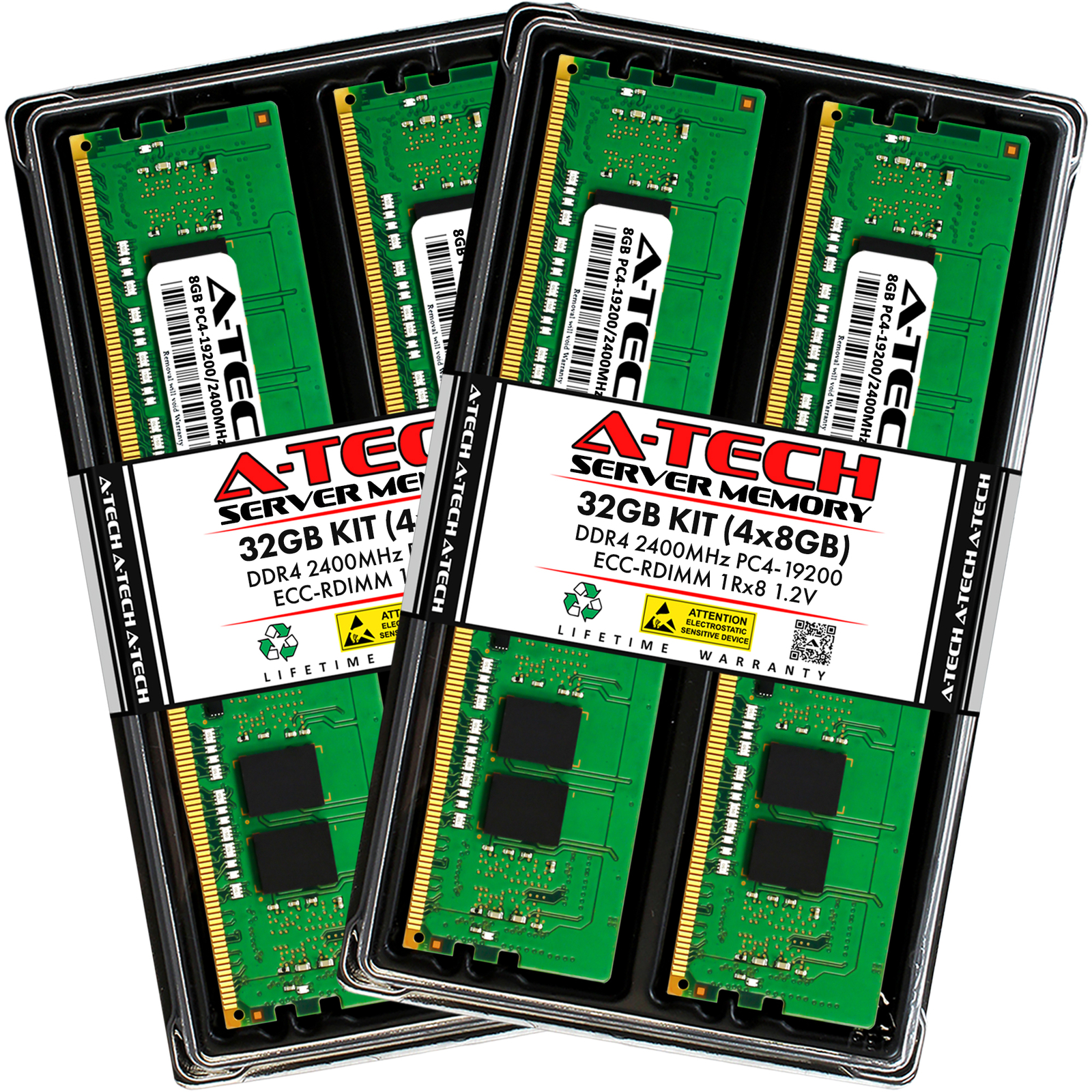 32GB 4x 8GB PC4-2400 RDIMM Supermicro 6029TP-HTR 6029TR-DTR F619P2-FT Memory RAM