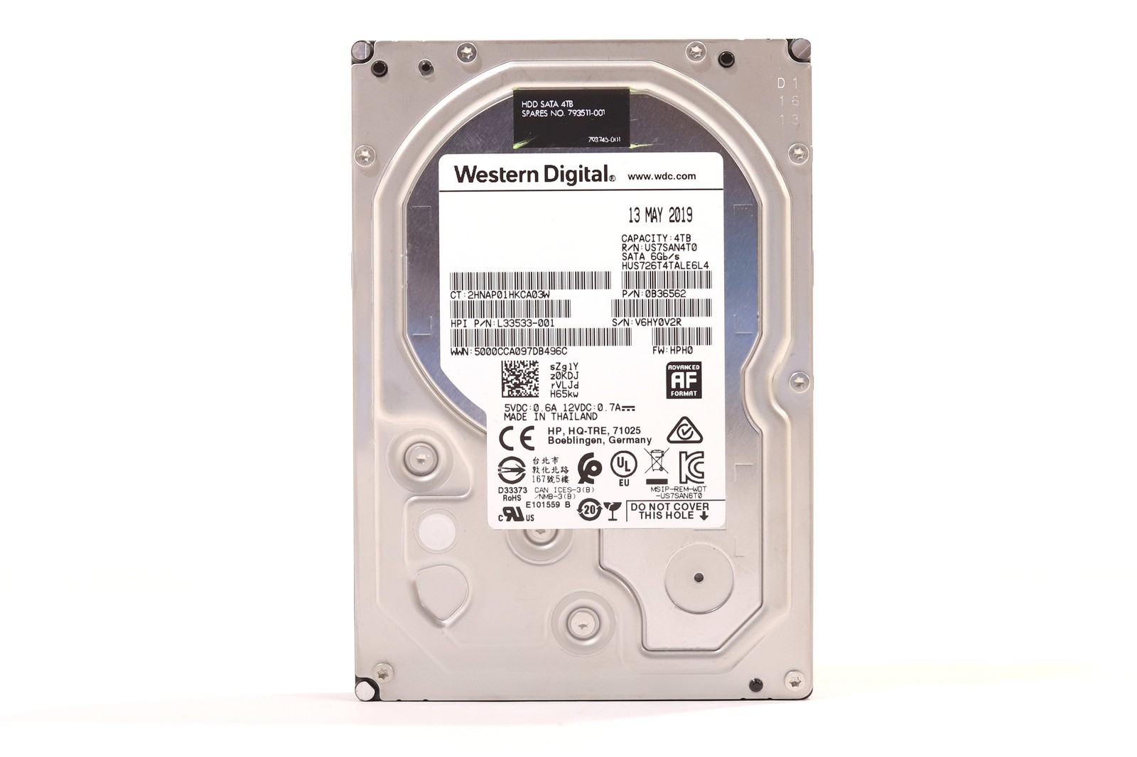 WD HUS726T4TALE6L4 4TB 3.5" 6Gb/s 7.2K RPM SATA III HDD P/N: 0B36562 Tested