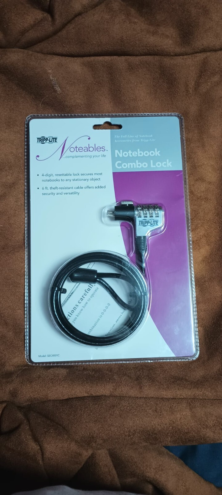 Tripp-Lite Noteables Notebook Combo Lock