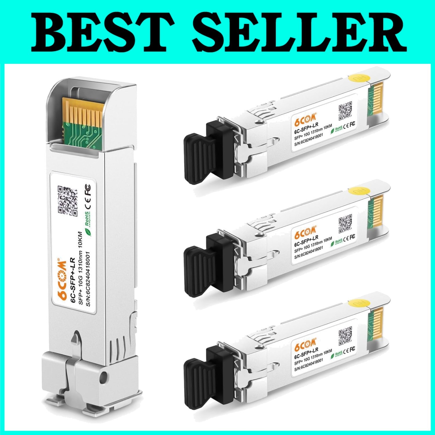 4Pack 10GBase-LR SFP+ Transceivers - Cisco, Ubiquiti, D-Link==`