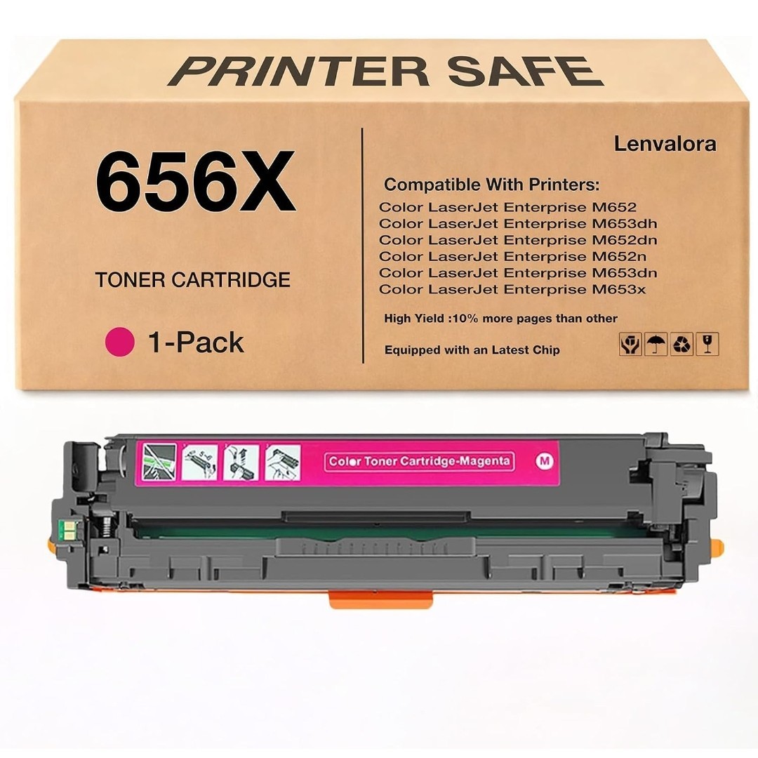 656X Magenta High Yield Toner Cartridge Compatible with HP CF463X M652 M653