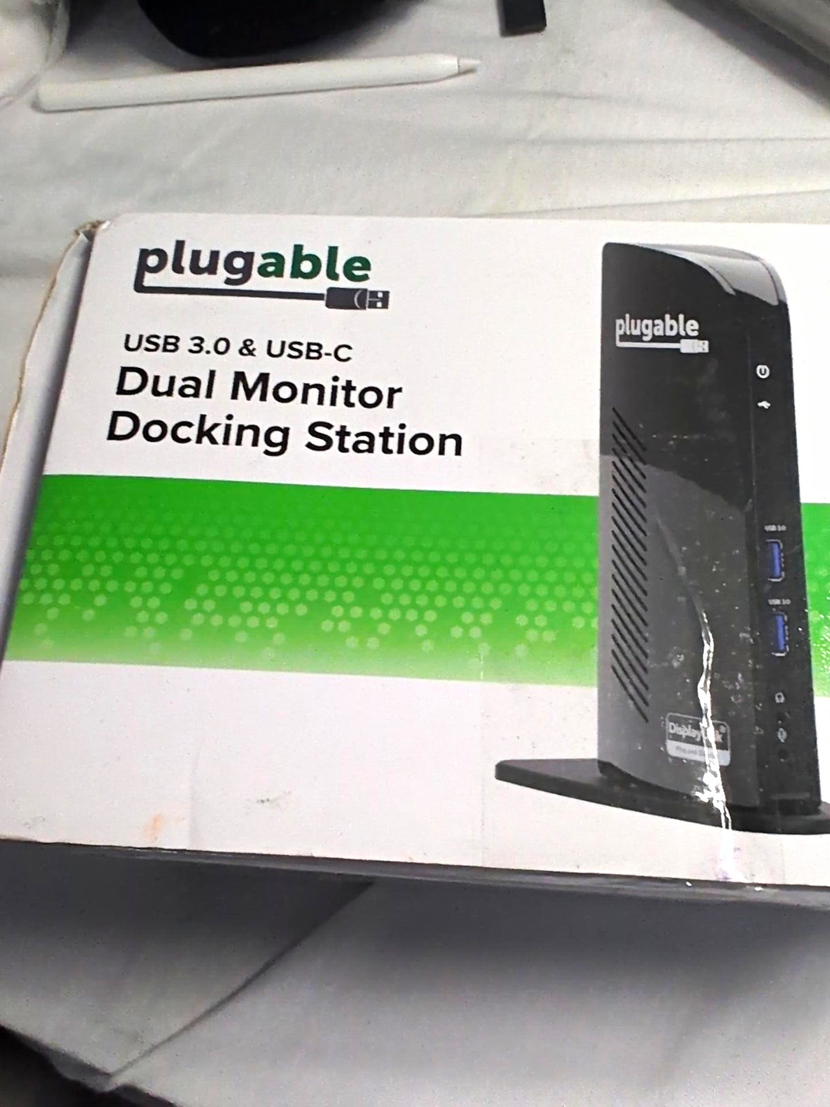 Plugable UD-3900 USB 3.0 Dual Monitor Docking Station USB-C DisplayLink Open Box