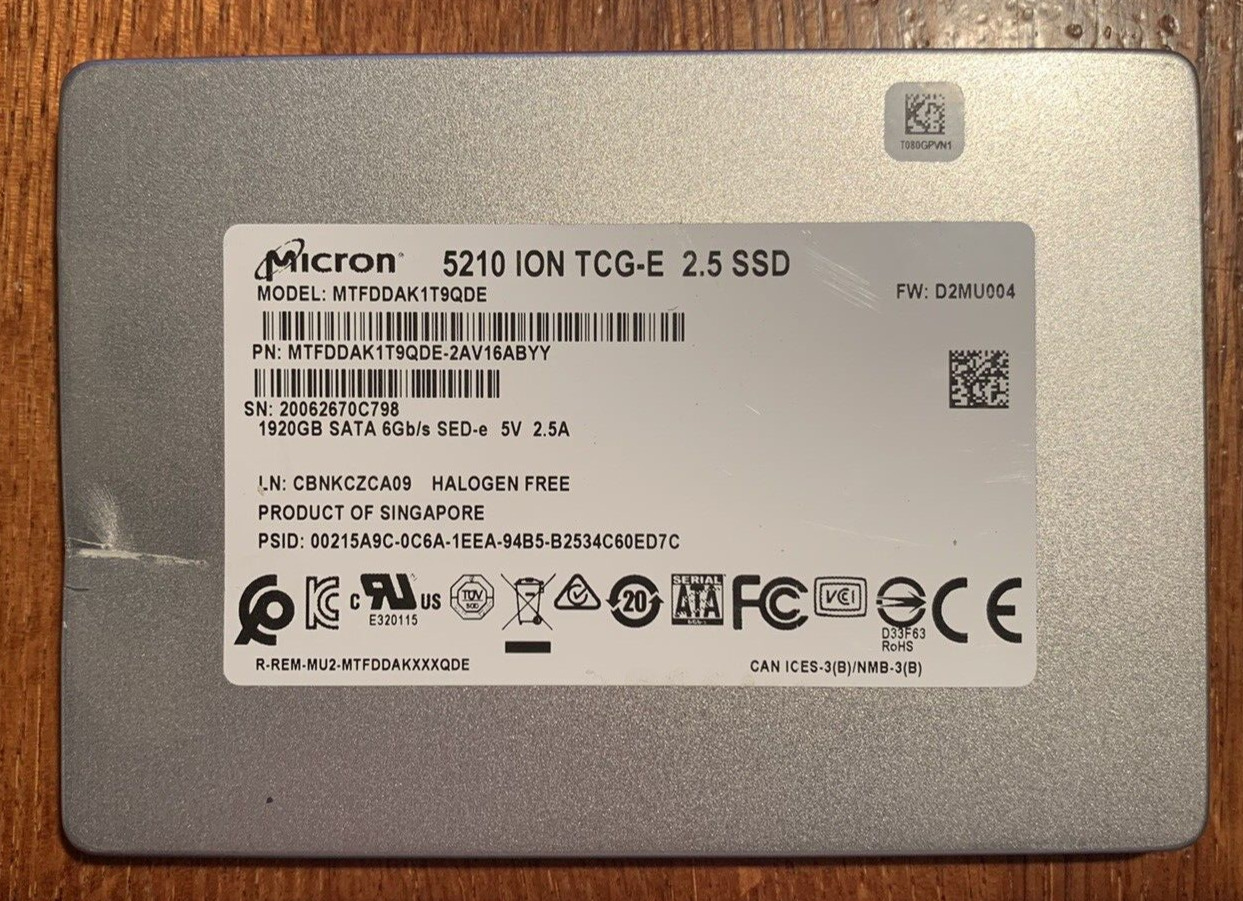 Micron 5210 ION 1920GB 2.5