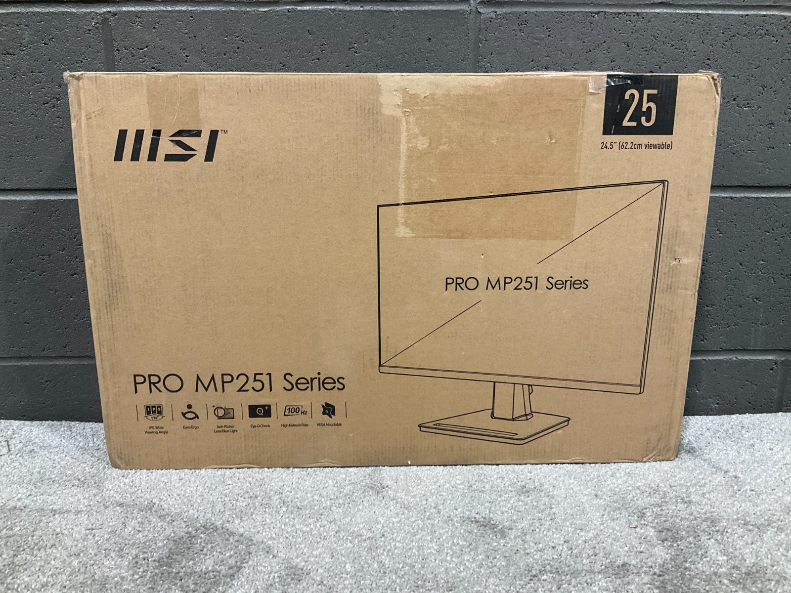 MSI Pro MP251 24.5" LED LCD Monitor 1080p 9S6-3PC2CM-001 ✨❤️✨✨❤️✨ NEW OPEN BOX