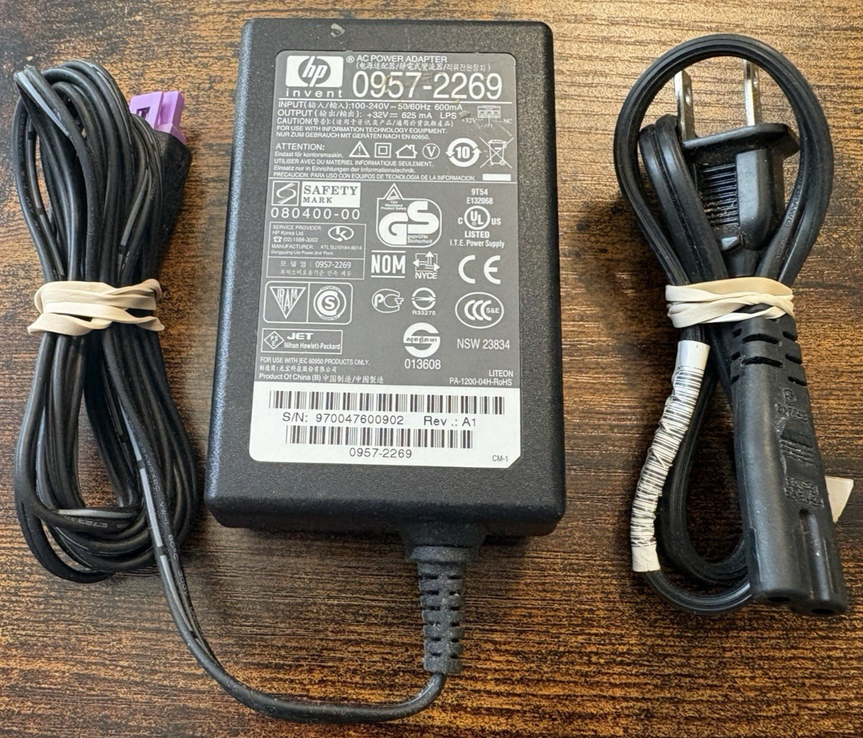 Original HP 0957-2269 Printer AC Power Cord 32v