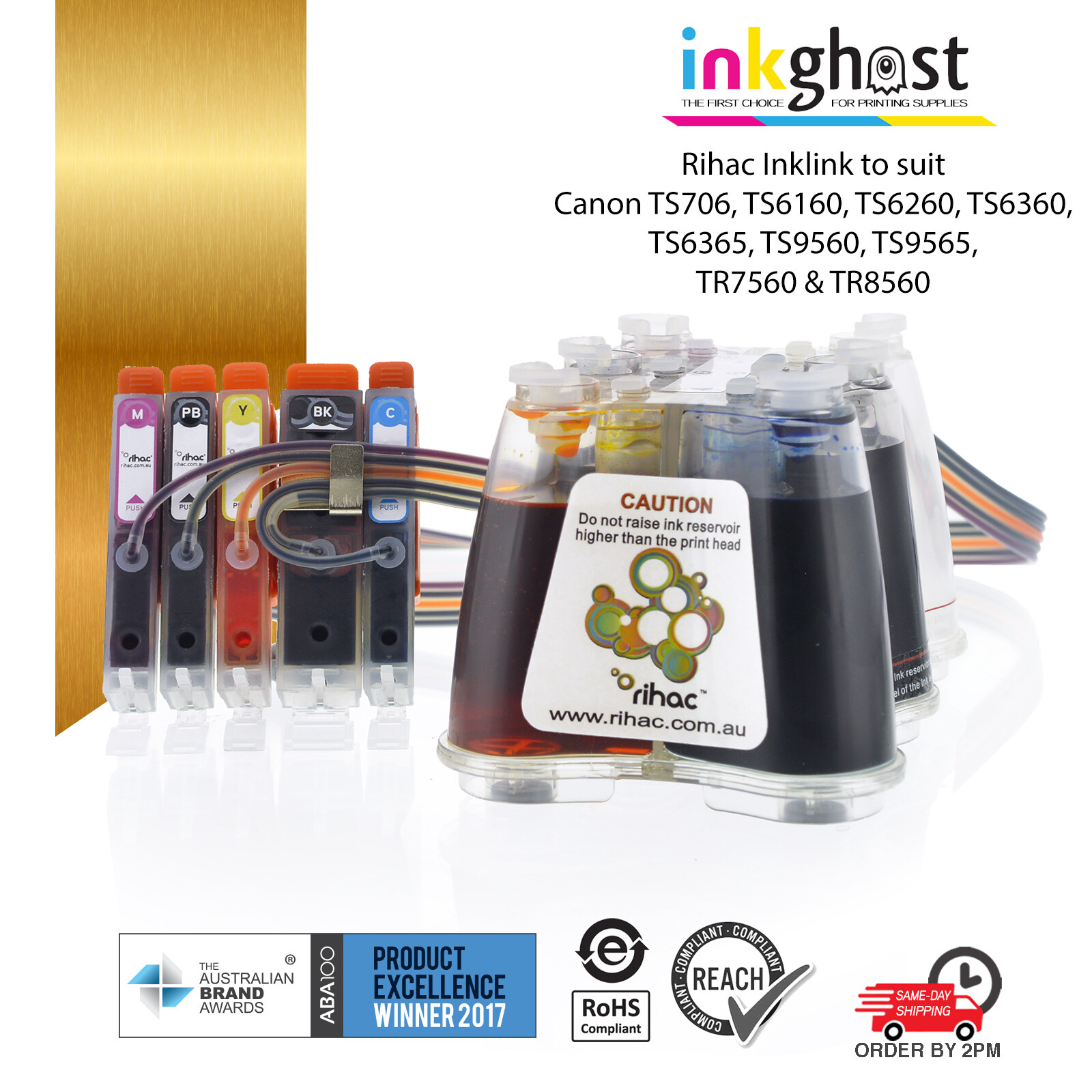 Rihac Inklink CISS PGI-680 CLI-681 cartridge Canon printer TS9560 TS9565 TS6360