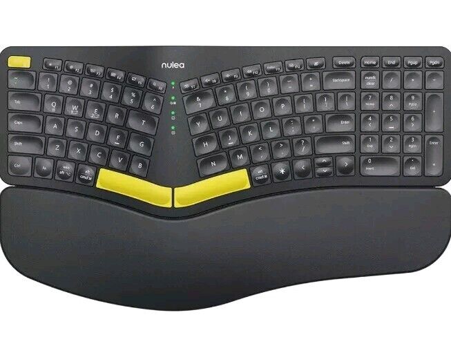 Nulea Wireless Ergonomic Keyboard Split Keyboard with Wrist Rest USB-C