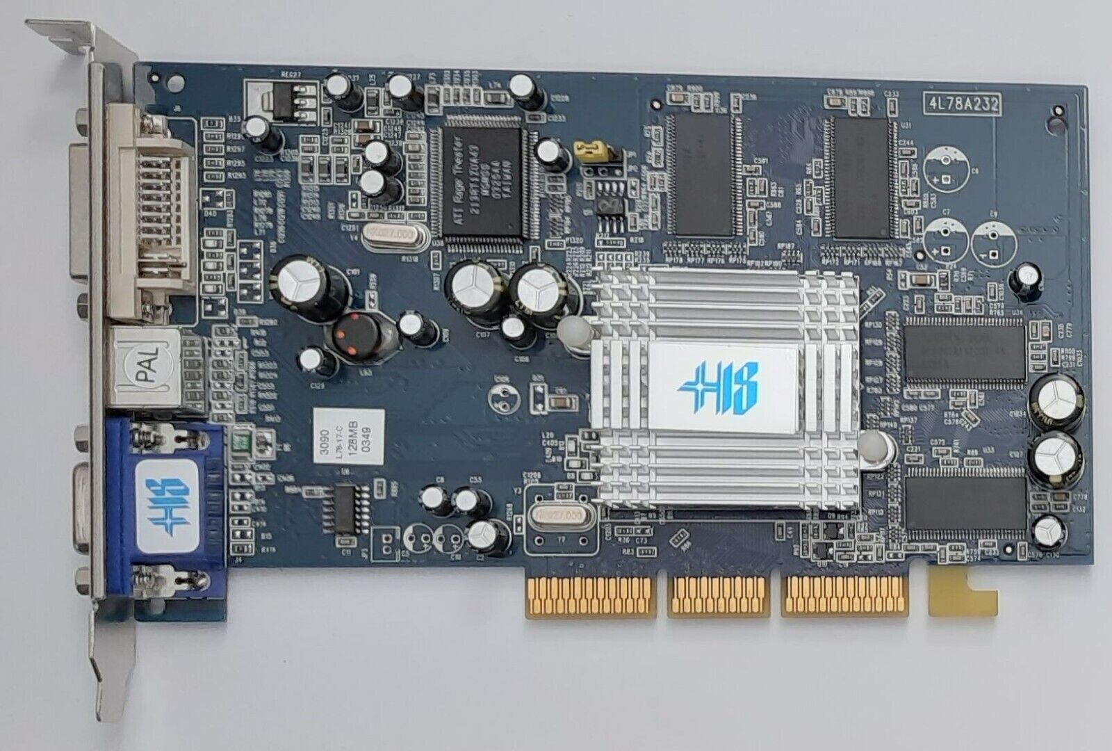 HIS ExcalibuR L78-17-C VIVO AGP Graphics Card (ATI Radeon 9200, 128MB, Retro, 2003)