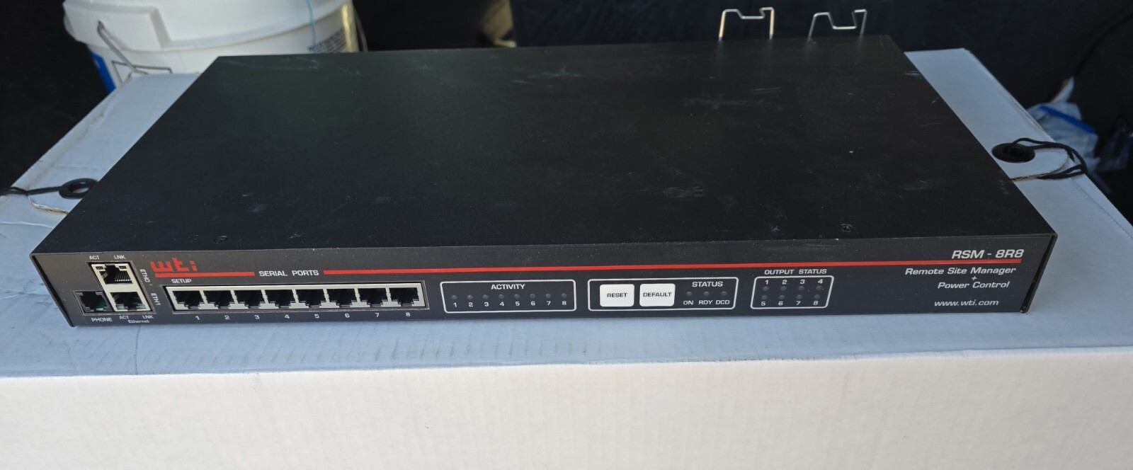 WTI RSM-8R8-1DE Remote Site Manager Console + Power Hybrid 1U RackMount