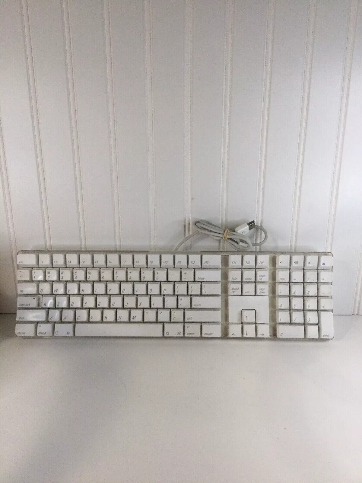 Genuine Apple Mac iMac G4 G5 Wired Full Size Keyboard A1048 White w/ 2 USB ports