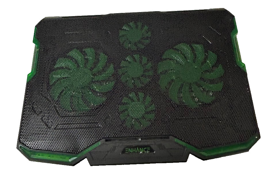 ENHANCE Cryogen 2 Gaming Laptop Cooling Pad 5 Quiet Cooler Fans and 2 USB Ports