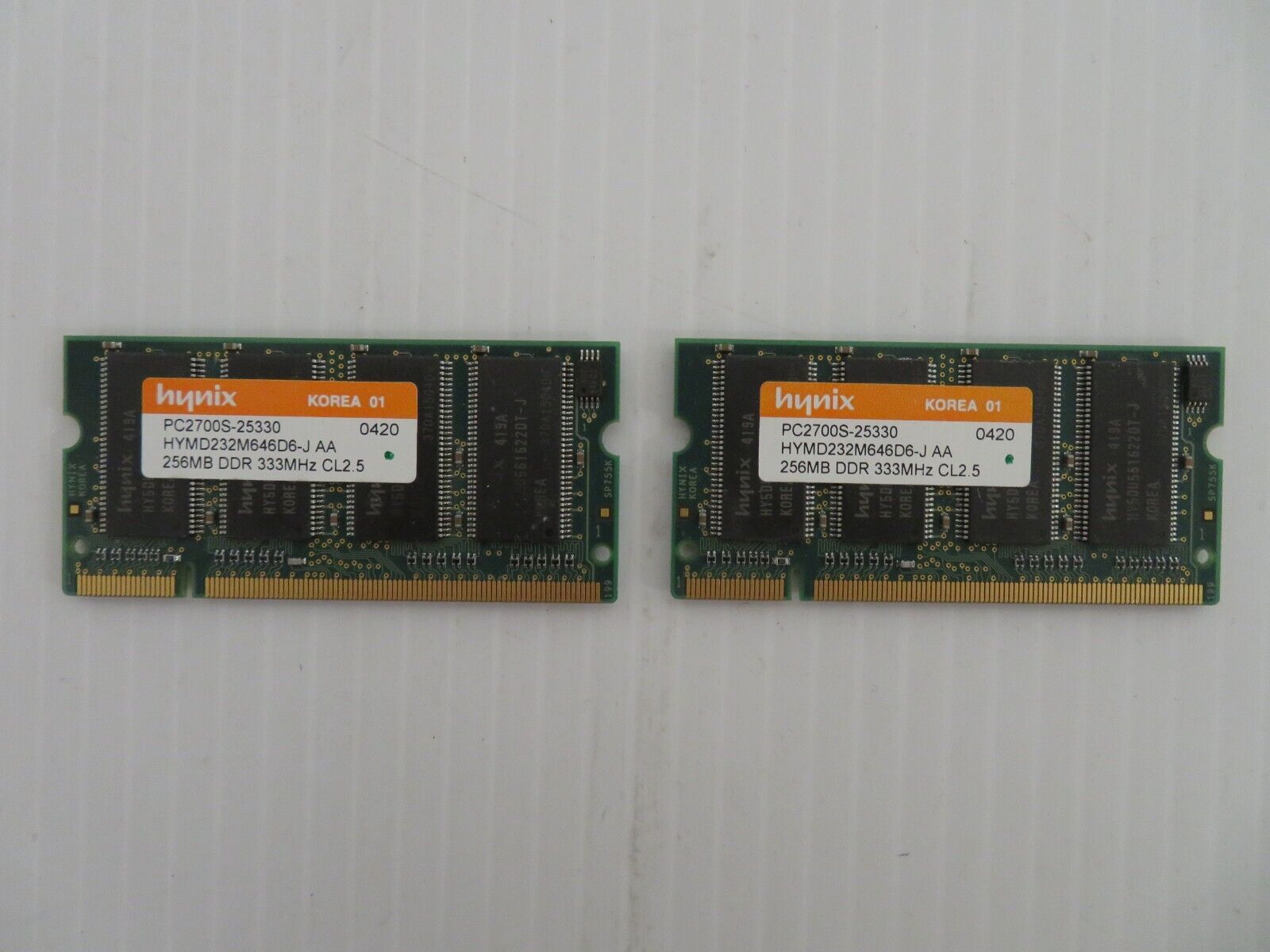 Hynix 512MB (2 x 256MB) DDR 333Mhz PC2700S RAM Memory Kit - hymd232m646d6-j