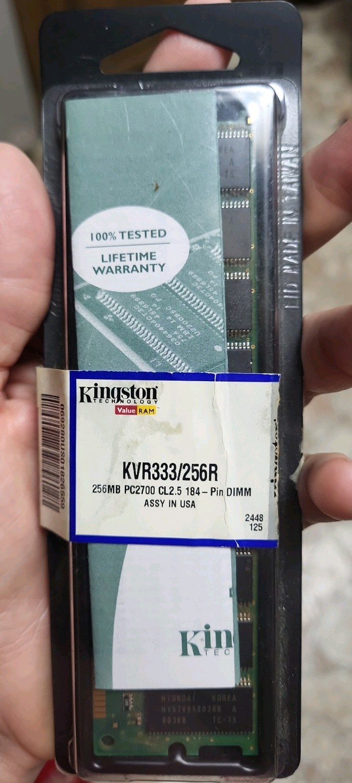 Kingston Technology Value Ram KVR333/256R 256MB PC2700 CL2.5 184 DIMM Untested