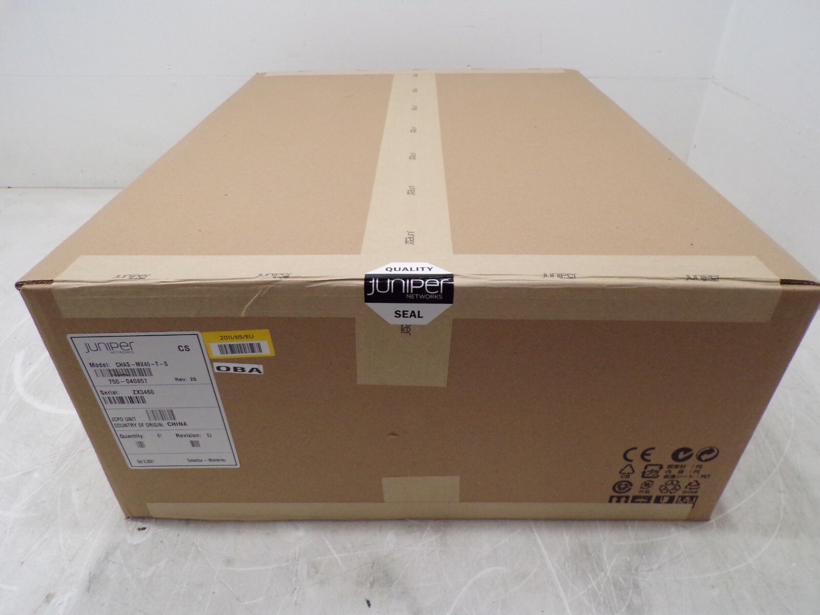 New Juniper CHAS-MX40-T-S Router Chassis w/ Timing Support