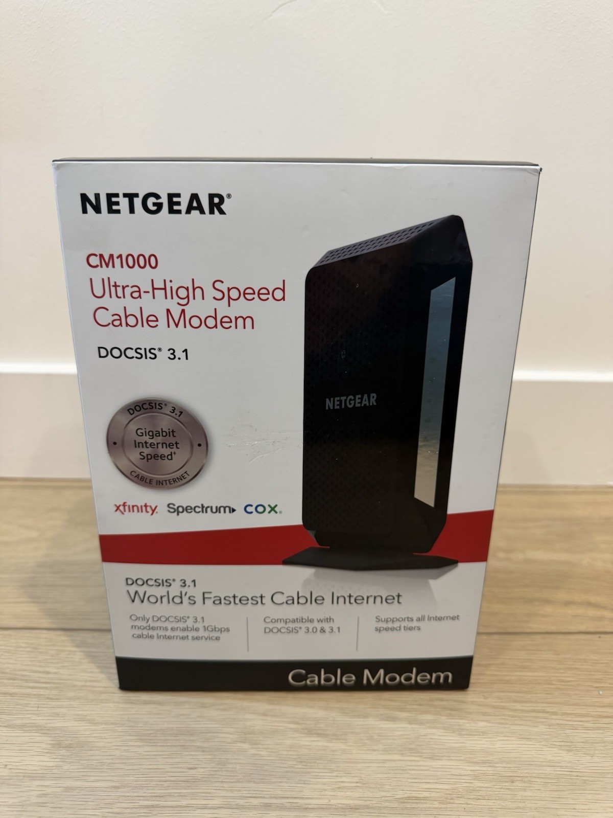 NETGEAR CM1000 Ultra-High Speed Cable Modem, 100NAS DOCSIS 3.1 Gigabit