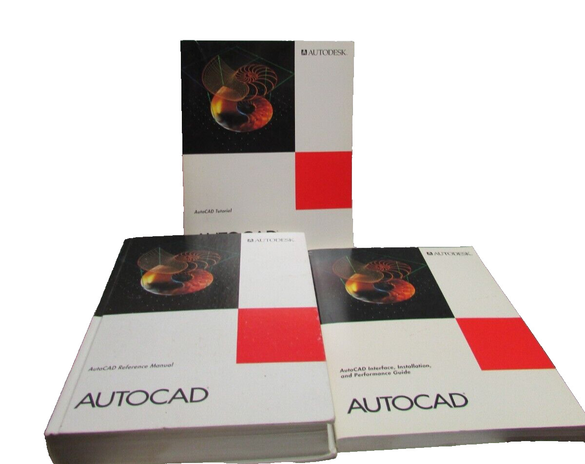 AutoCAD Release 12 Autodesk Official Manuals Set of 3