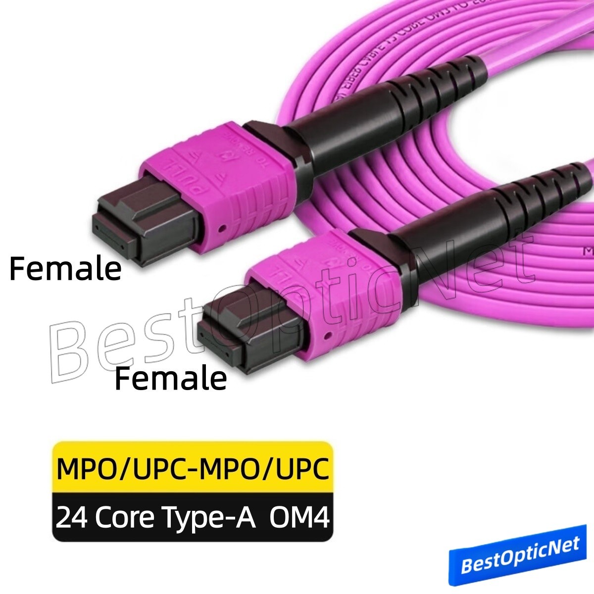 1~10M MPO to MPO OM4 24 Core Fiber Optical Patch Cord Cable MTP Female/Female