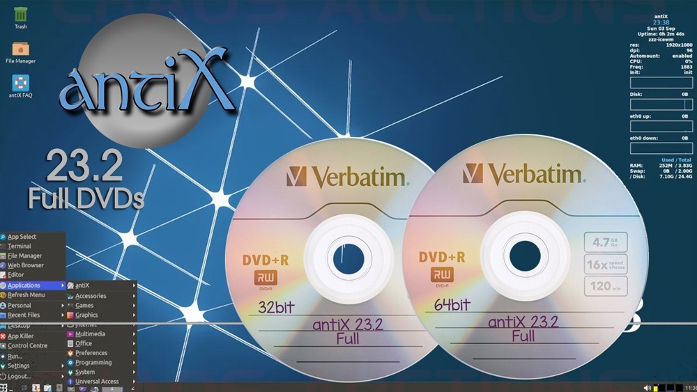 antiX 23.2 Linux CD & DVD Editions