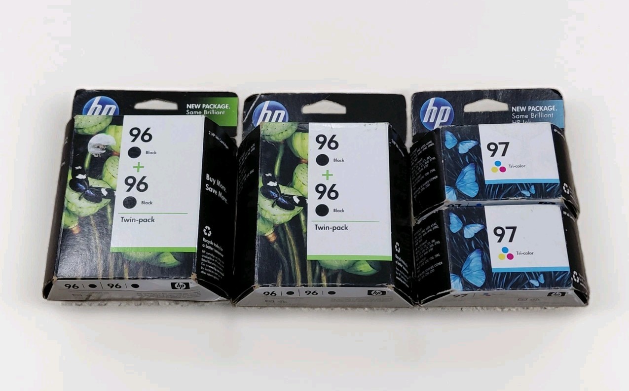 HP 96 97 Black Tri Color Ink Cartridge New Genuine OEM C8767WN C9363WN Exp. 2011