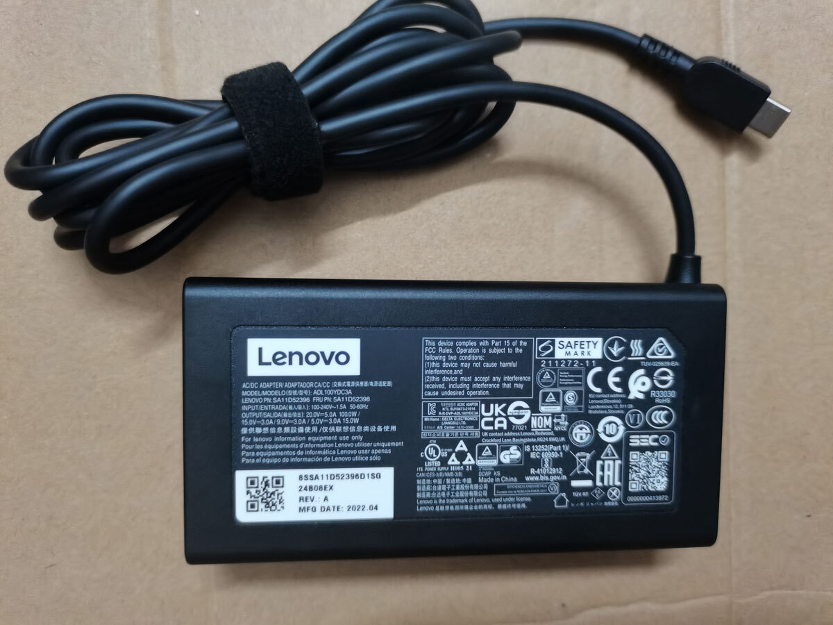 Original Lenovo 100W USB Type-C Charger for Lenovo ThinkBook Plus 17 Gen3 Laptop