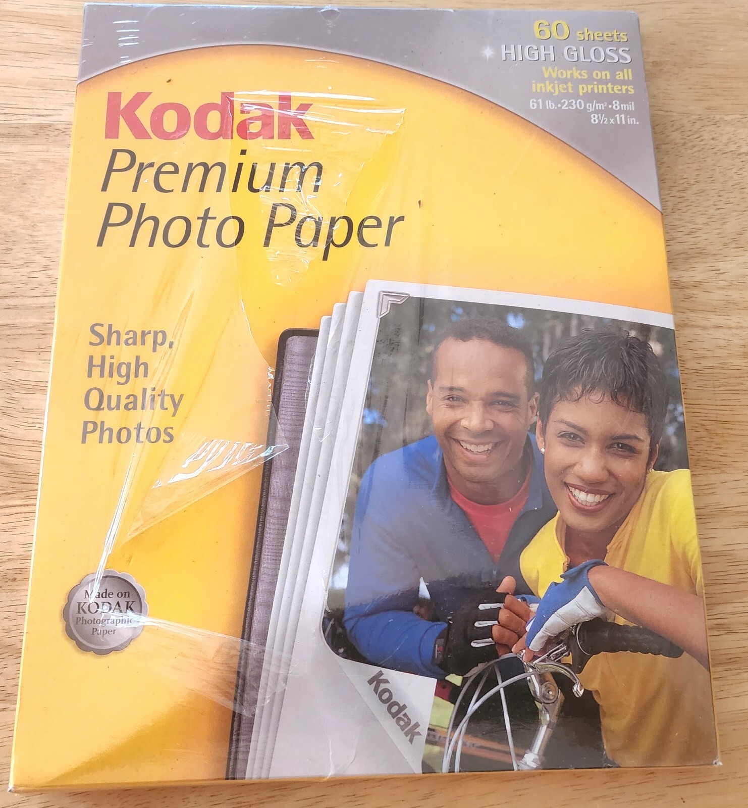 Kodak Premium Picture, High Gloss, 60 Sheets, 8 1/2 x 11 in, New
