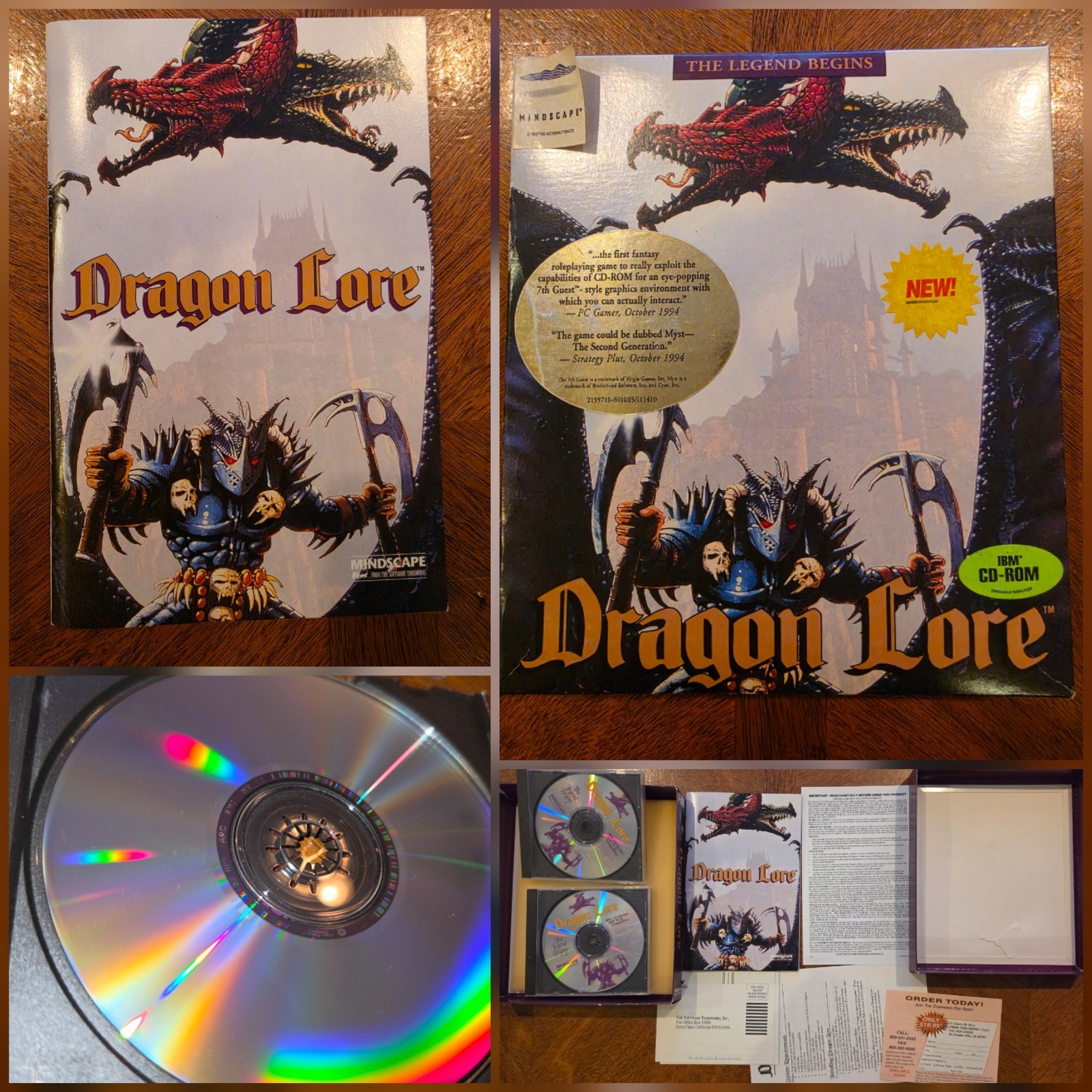 Dragon Lore PC Big Box 1994 CIB Complete w/ Foam Near Mint, manual mint