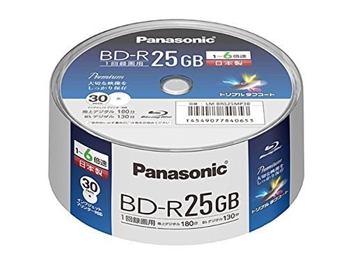 Panasonic Blank Blu-ray BD-R LM-BRS25MP30 25GB 6x 25 discs New