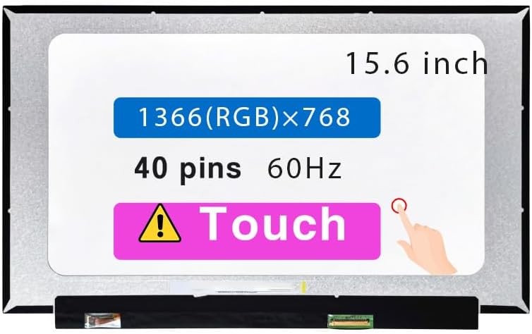 15.6" LCD Screen for HP 15-DY1771MS 7NZ97UA HD 40pin Touch Display
