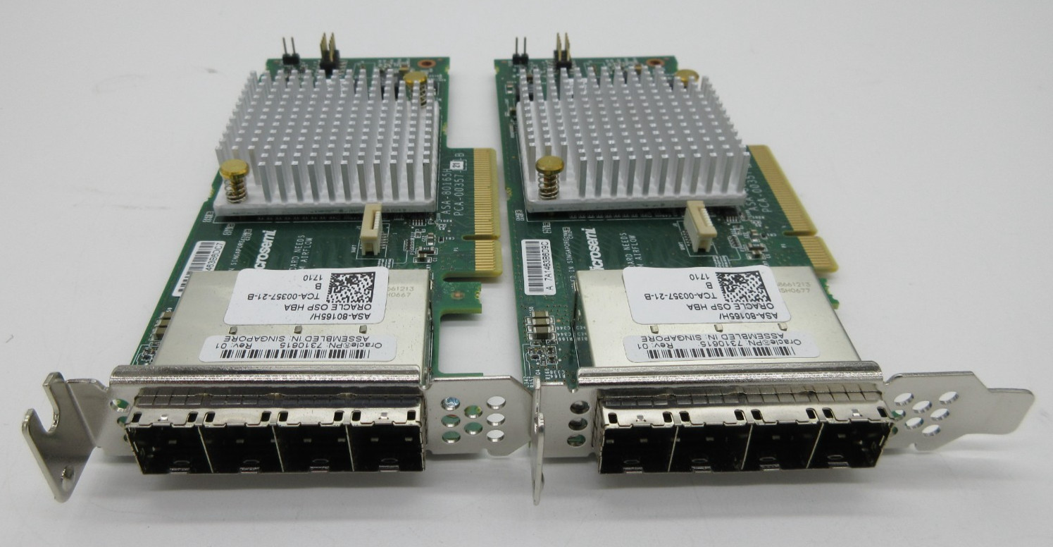 LOT OF 2 Microsemi Adaptec ASA-80165H/Dell 0HHJD7  16 Port External SAS HBA