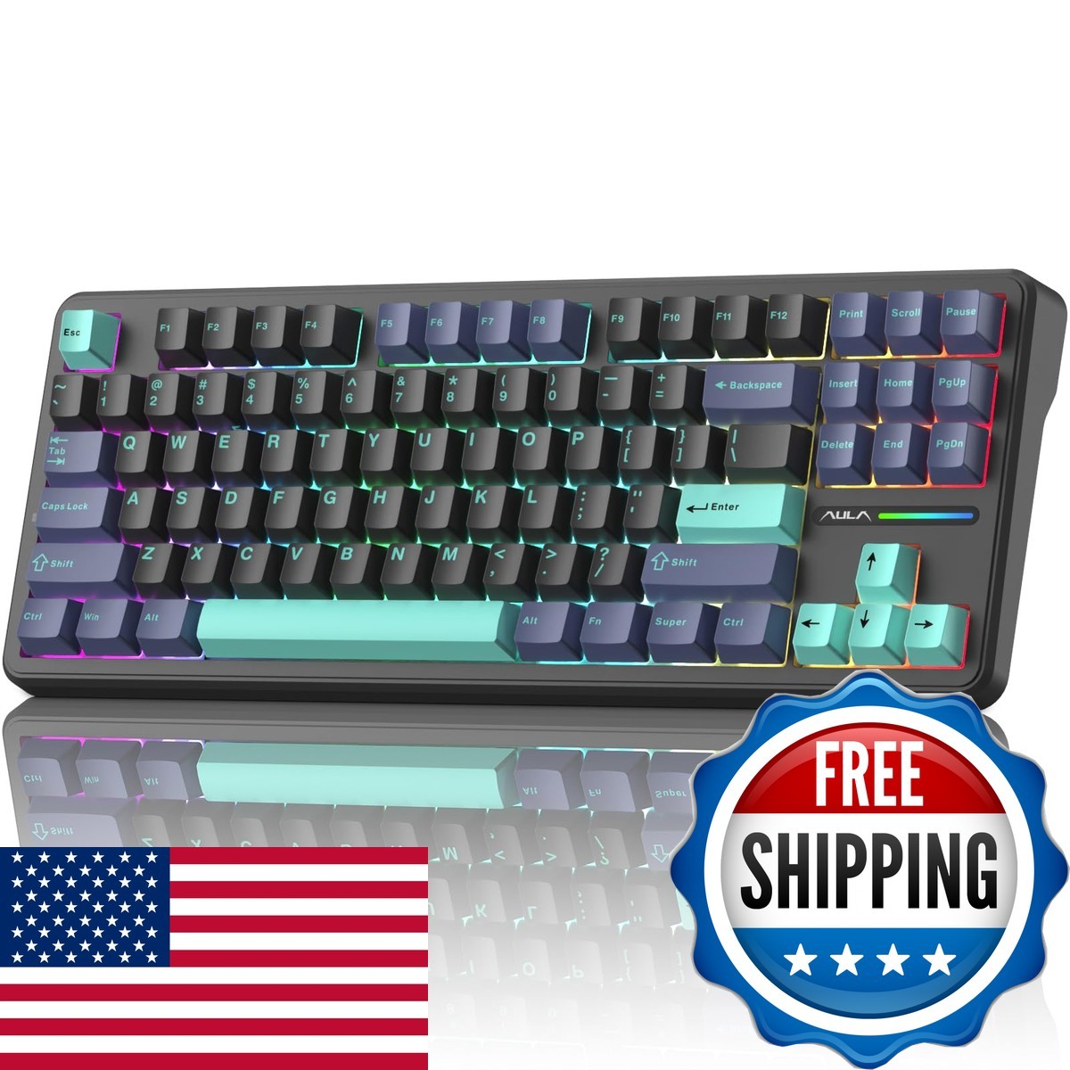Aula F87 Pro Wireless Mechanical Keyboard Tri-Mode Bluetooth/2.4GHz/USB-C