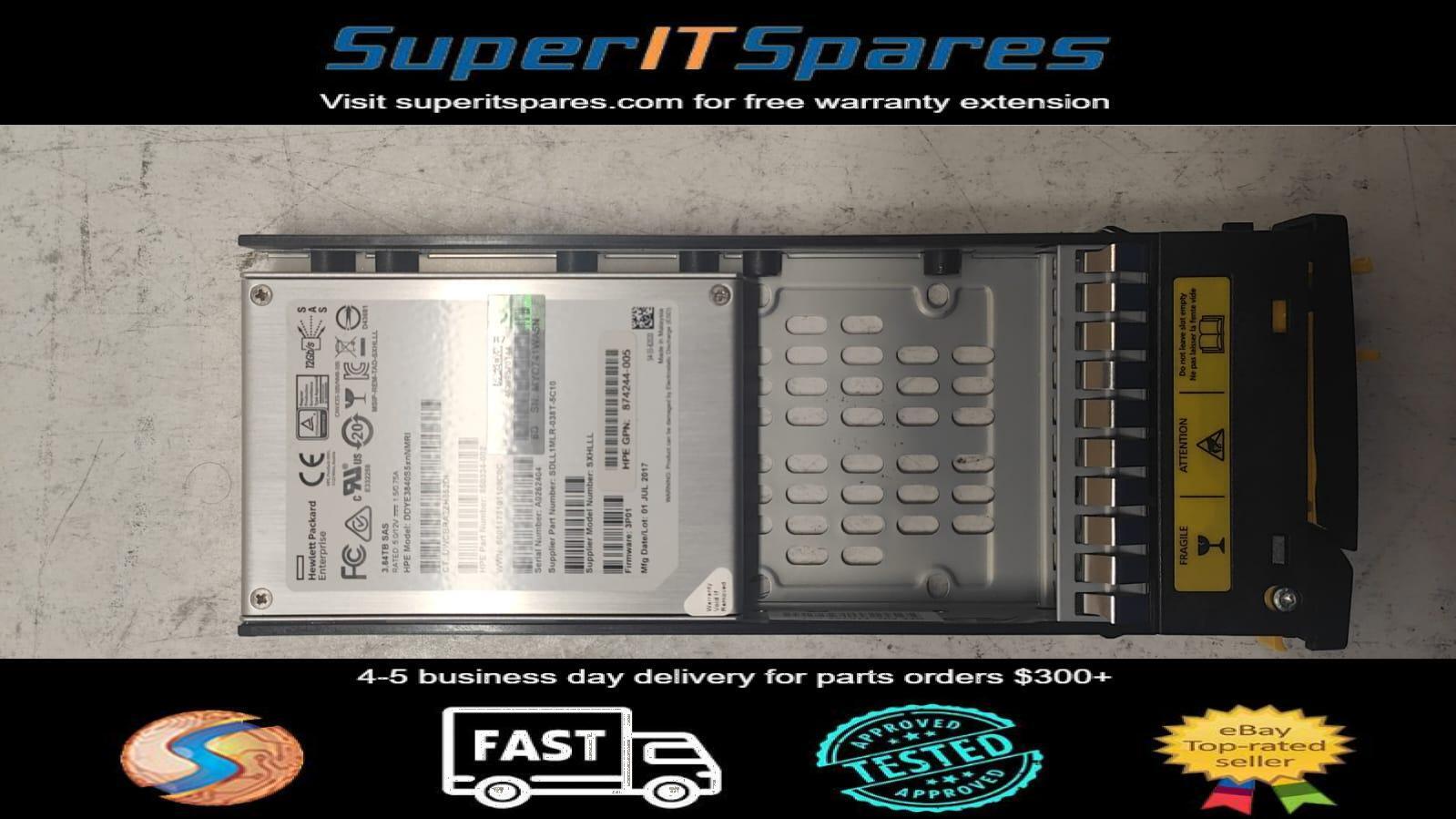 873101-001 HP 3PAR StoreServ 8000 3.84Tb SAS SFF SSD