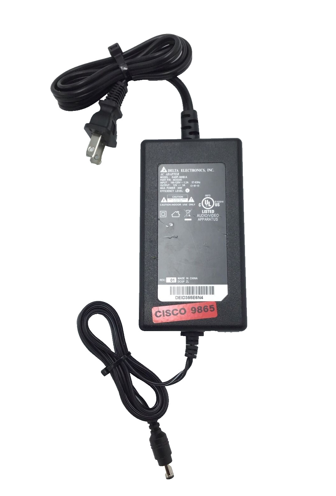 Delta AC Adapter Power Supply Cisco 9865, EADP-36KB, AC 12V 3A, Genuine