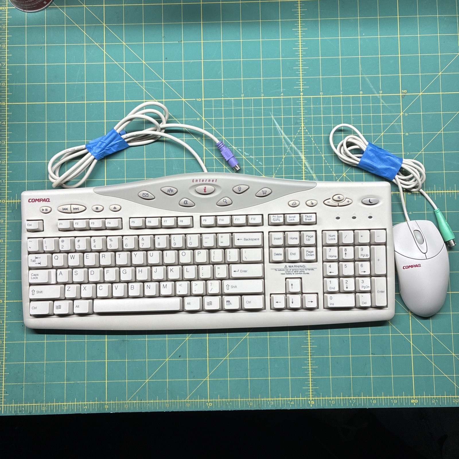 Compaq Keyboard SK-2800 & Logitech M-S48a Mouse - Vintage Computing/Gaming