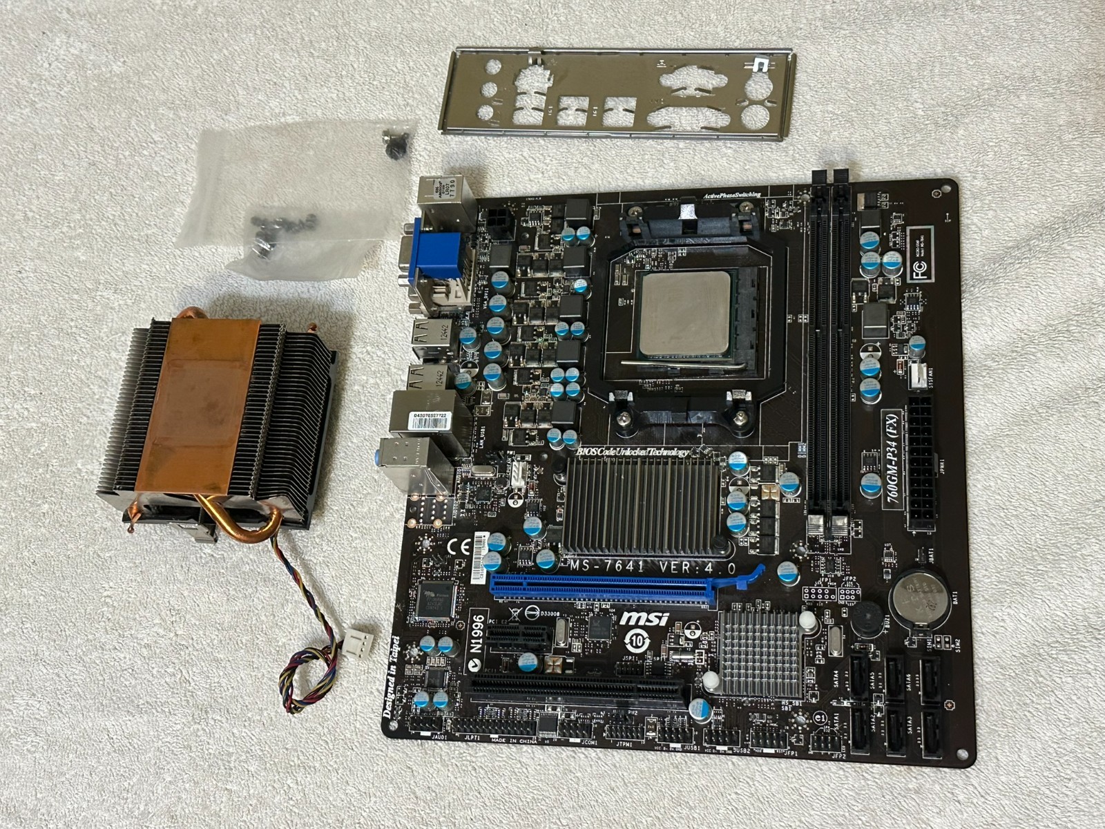 MSI 760GMA-P34 (FX) MS-7641 Socket AM3 & Heat Sink + AMD 760G mATX Motherboard 2