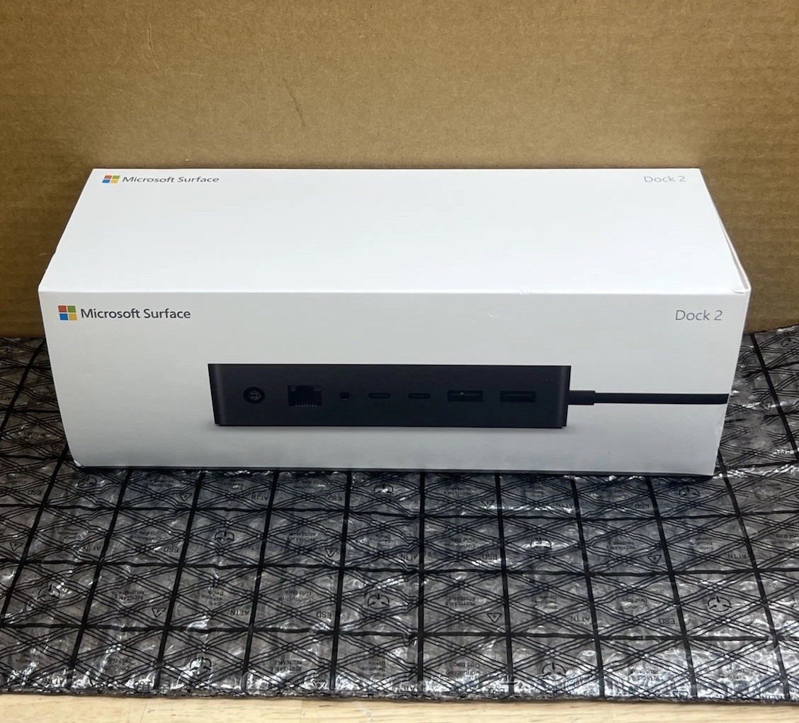 ✅ NEW Microsoft Surface Dock 2 Docking Station 1917 with MS 65W Power Supply