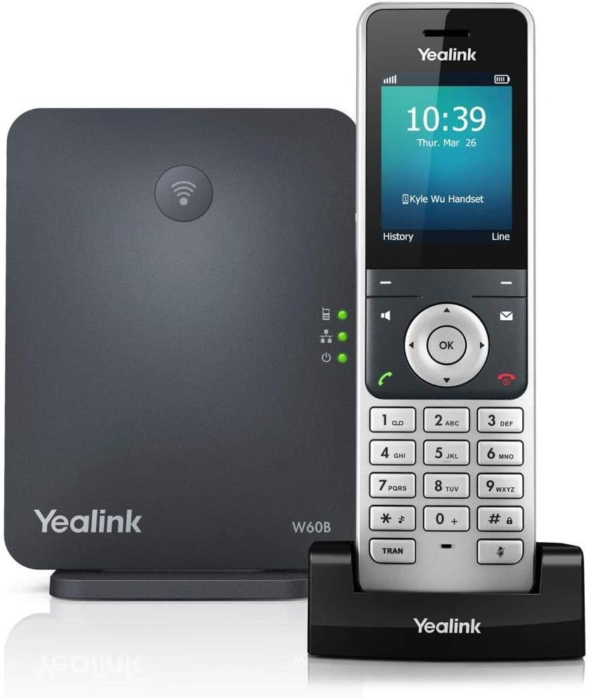 W60P Cordless DECT IP Phone and Base Station, 2.4-Inch Color Display. 10/100 Eth