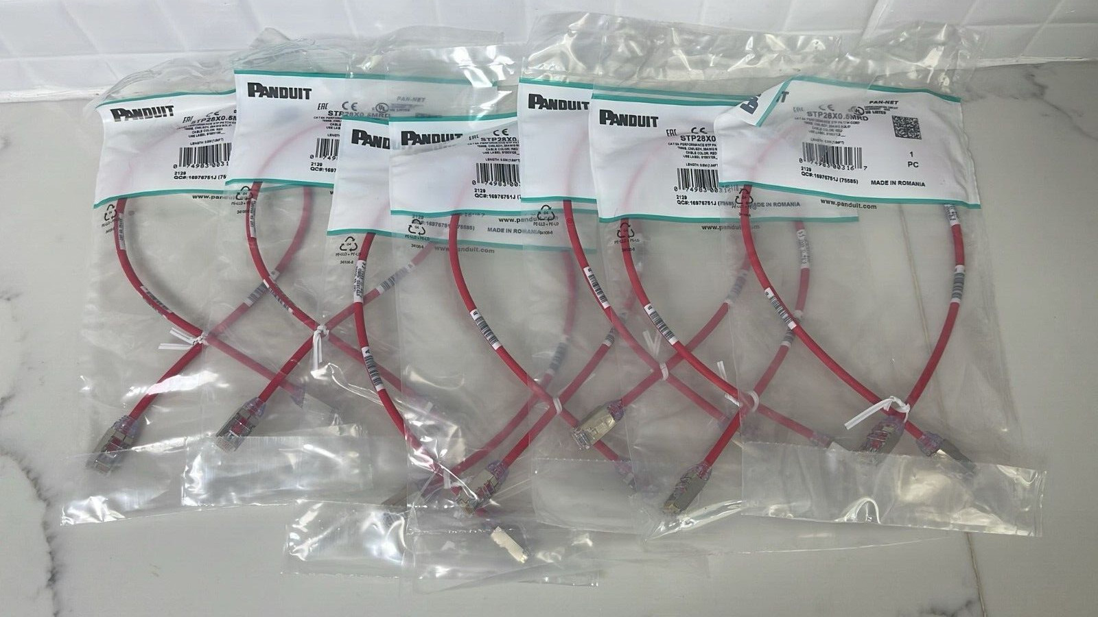 7 PCS  PANDUIT STP28X0.5MRD Patch Cord