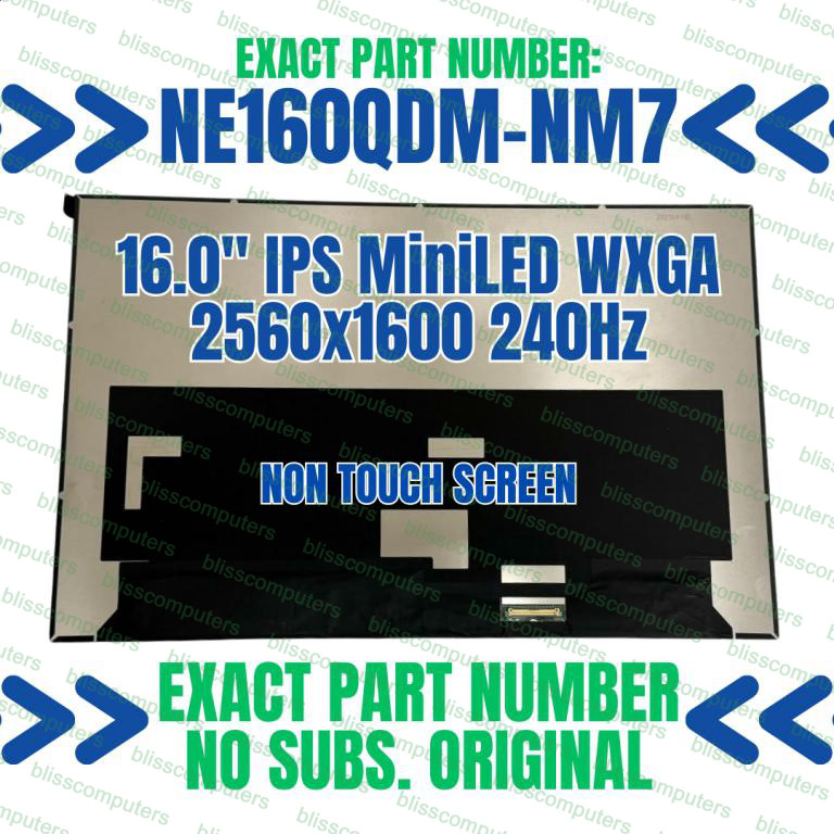 NE160QDM-NM7 V8.0 LCD Mini LED Screen 16.0" QHD IPS Display 18010-16022600 240hz