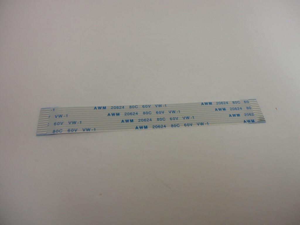 12 Pins AWM 20624 80C 60V VW-1 FFC Flexible Flat Cable Wire Ribbon 1mm Pitch