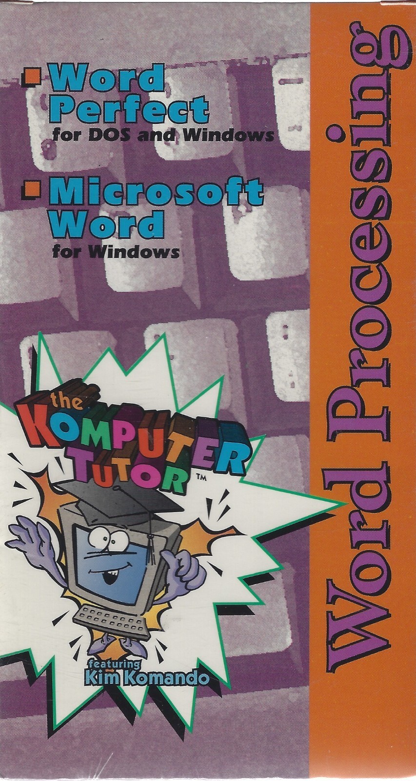 WORD PROCESSING - The Komputer Tutor -  Word Perfect Microsoft (VHS,1993) NEW