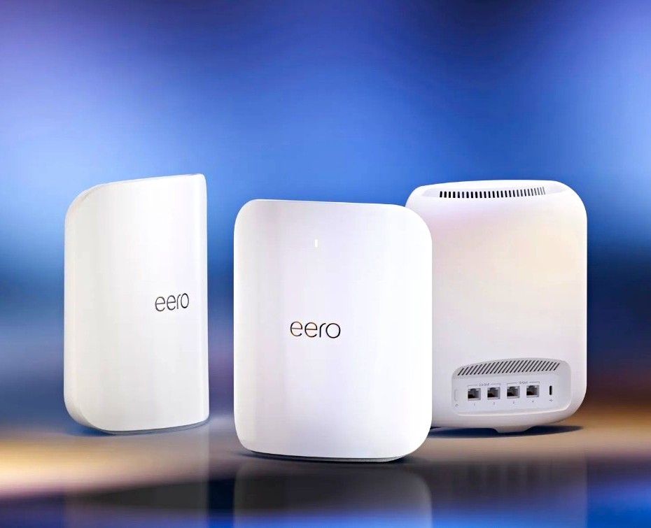 Eero 7 Max  3 Pack Mesh Wi-Fi Router System, White, 4 LAN Ports