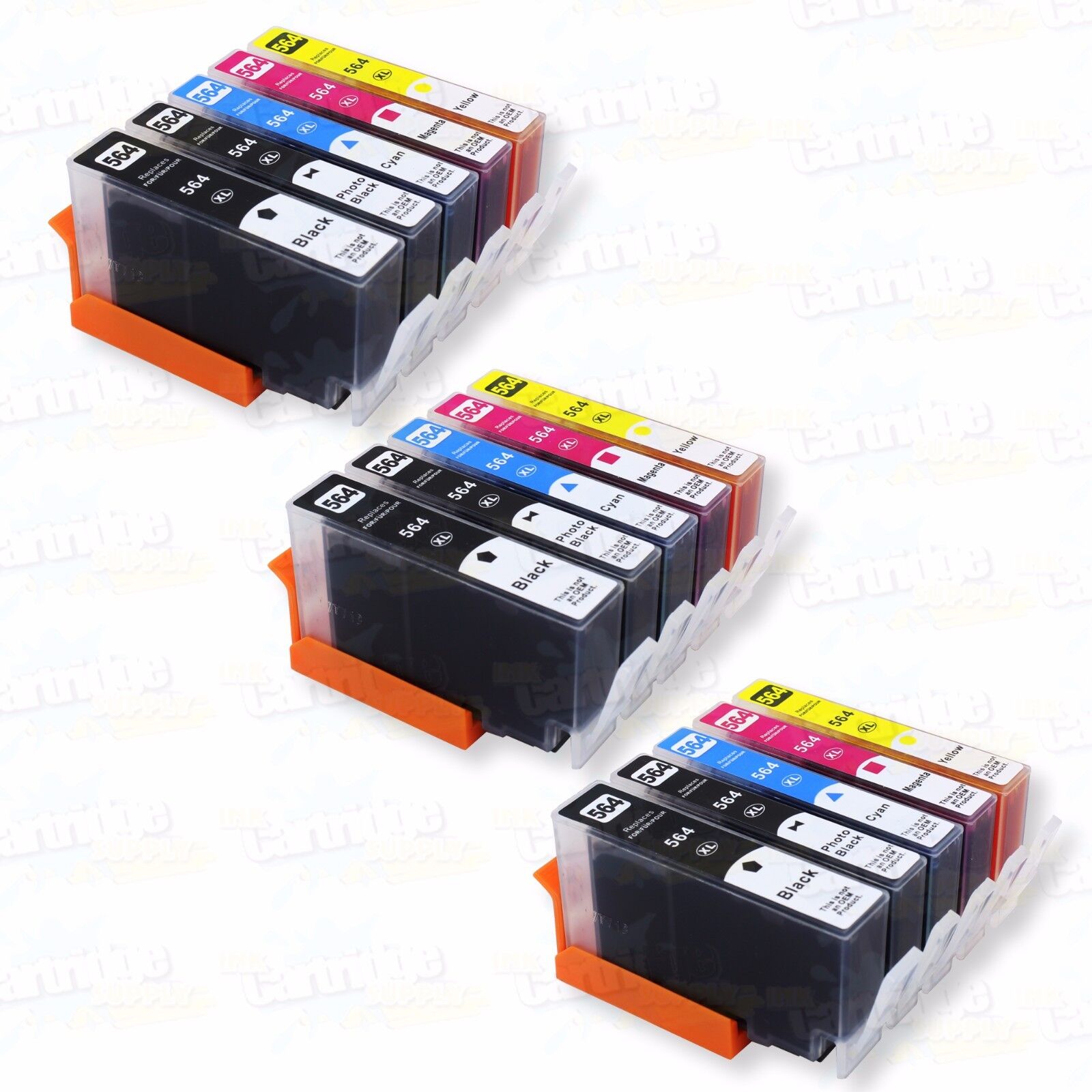 15- HP 564 XL Ink Cartridges (3 sets) for C6375 C6380 C6383 C6388 D5445 D5460