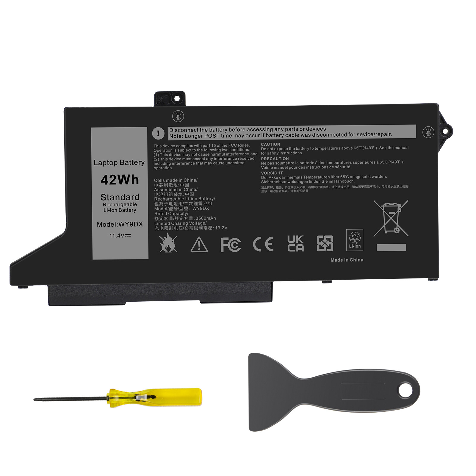 RJ40G/WY9DX Battery for Dell Latitude 5420 5520 Precision 3560 01K2CF 075X16 US