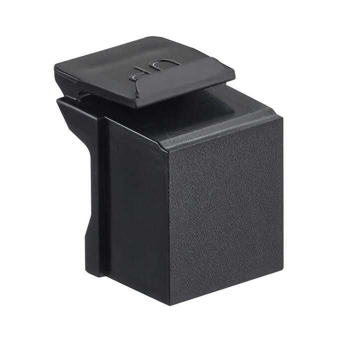 Leviton 41084-BE Snap-In-Mount Blank Quickport Insert Black