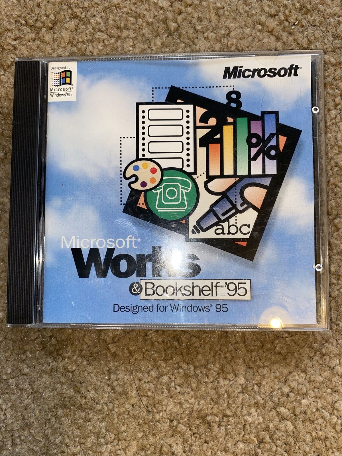 Microsoft Works & BookShelf ‘95 Vintage Computer Software FAST SHIPPING