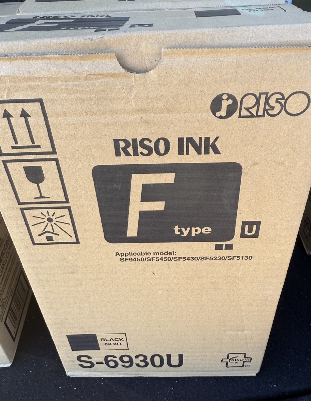 RISO S-6930U F TYPE GENUINE BLACK INK BOX OF 2 🖤 Older Ink