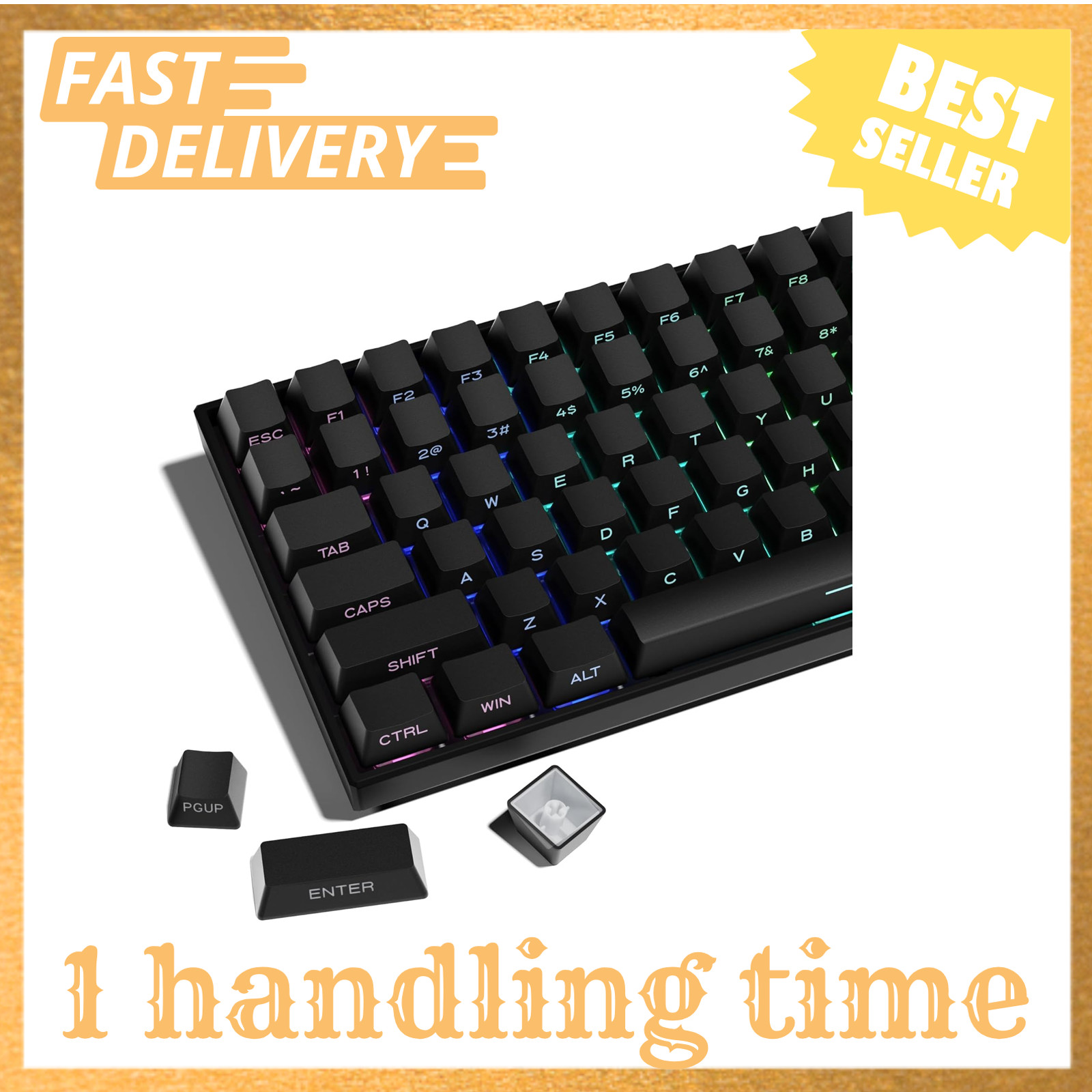 XVX PBT Side Print Keycaps Set 136 Keys OEM Profile for Cherry MX Gateron MX