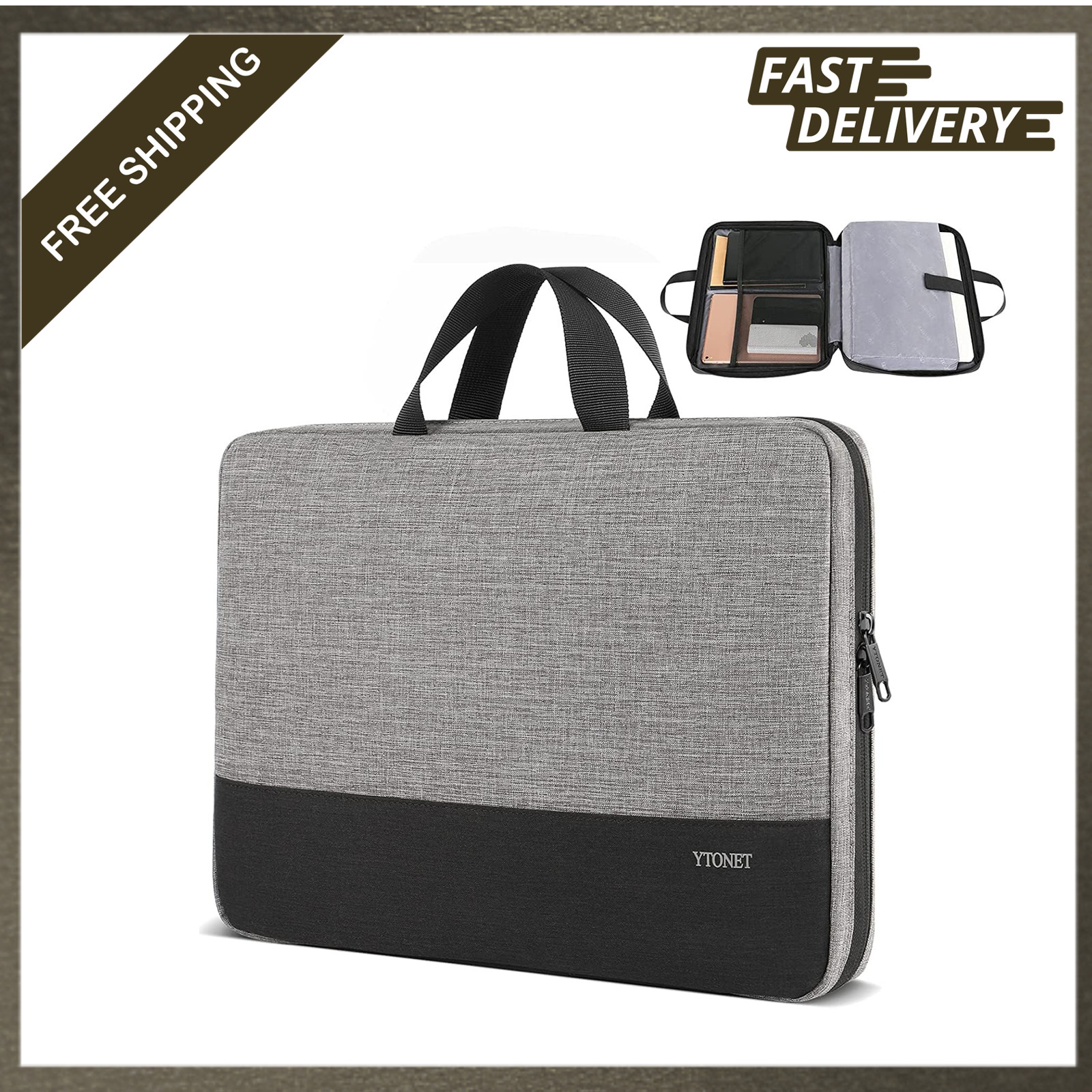 Laptop Sleeve Case 17 17.3 Inch Slim TSA Water-Resistant Nylon with Handle