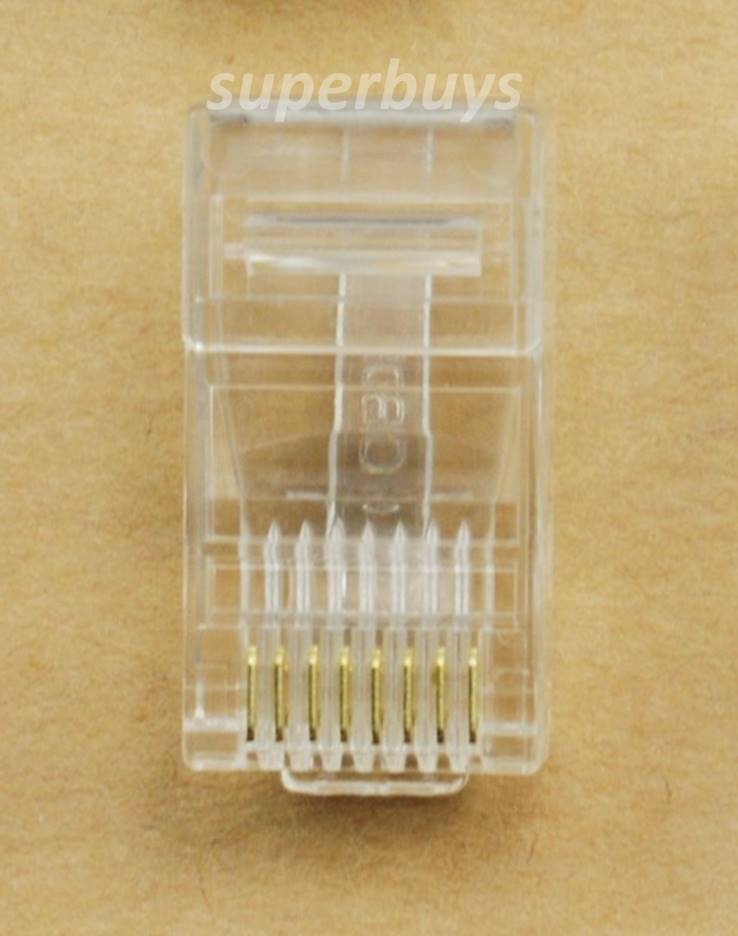 Ethernet Cable End Plug Head RJ45 Cat5 Cat5e 8P8C Modular Jack Network Connector