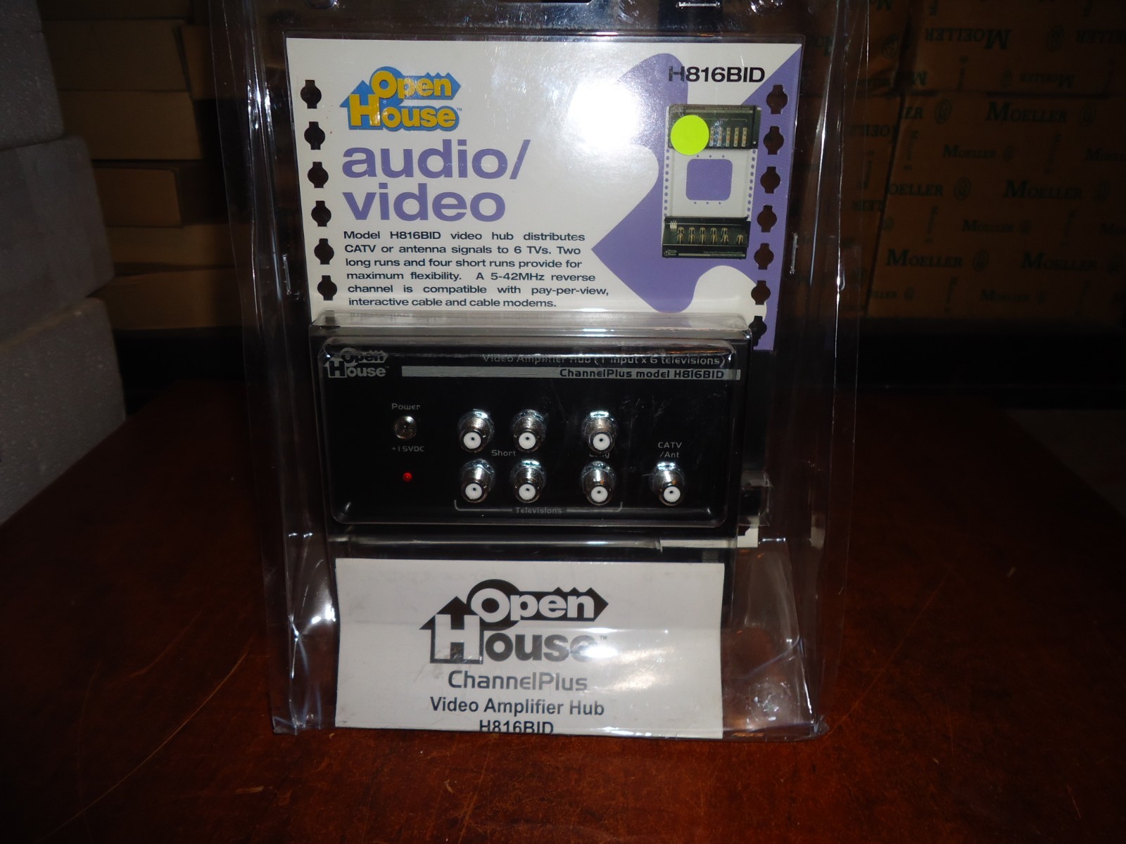 CHANNEL PLUS, VIDEO AMPLIFIER HUB 1 INPUT X 6 TELEVISIONS, PART#H816BID,NEW